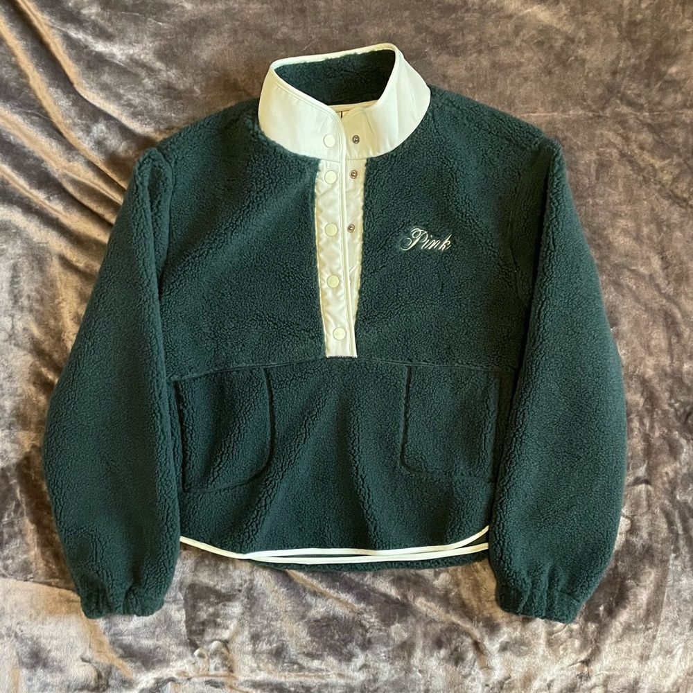 PINK Victoria's Secret Fleece Pullover with Snaps
